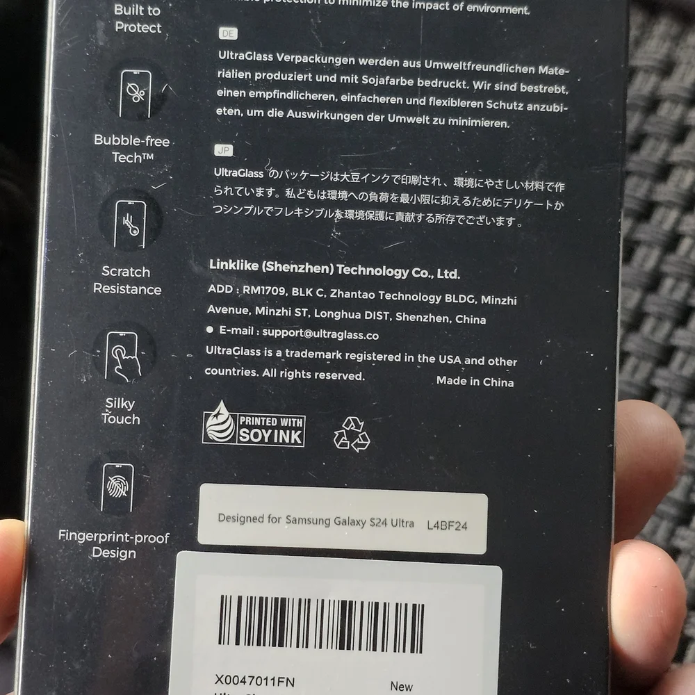 UltraGlass Screen Protector S24 Ultra 9 H+ Hardness 2 Pack.